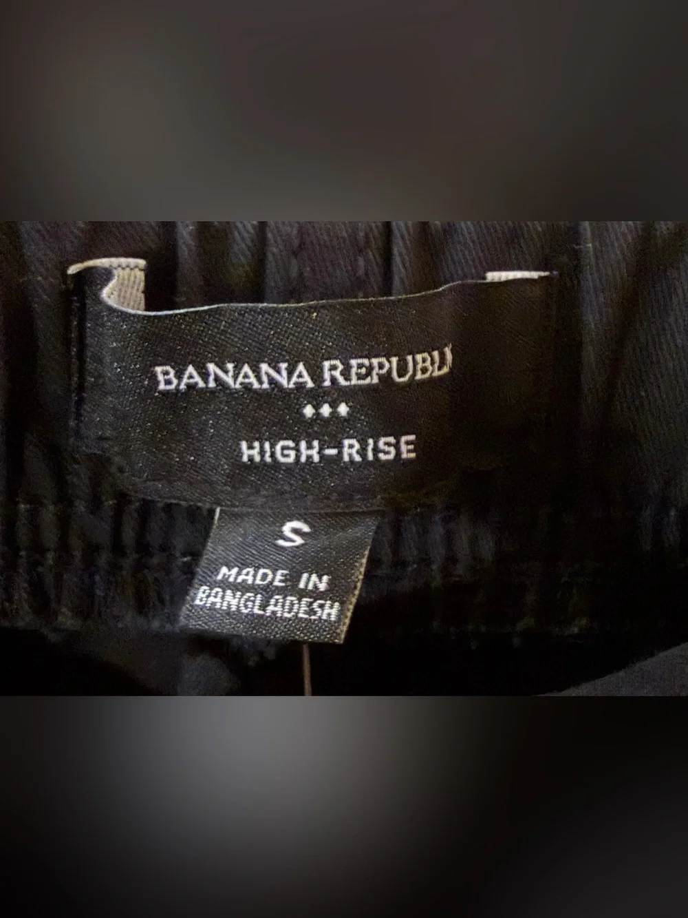 NWT Banana Republic High Rise Utility Shorts Black Drawstring Size S